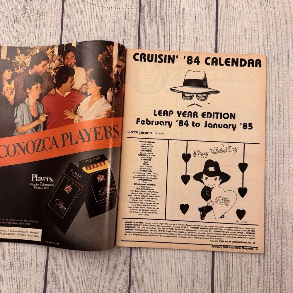 Low Rider Magazine February 1984 Paul Rodriguez A.K.A. Pablo Lowriders VTG